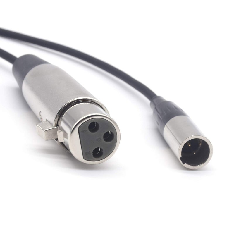 SiYear Mini XLR Male to XLR Female Plug Microphone Cable for Blackmagic Pocket 4K Camera Video Assist 4K, Mini 3 Pin Pro Lapel Audio Cable (5FT/1.5M) - Image 3